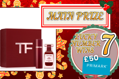 7TH CHRISTMAS ADVENT CALENDAR- WIN TOM FORD PRIVATE BLEND LOST CHERRY EAU DE PARFUM 50ML FRAGRANCE GIFT SET + FIND THE INSTANT WIN-AUTO WIN