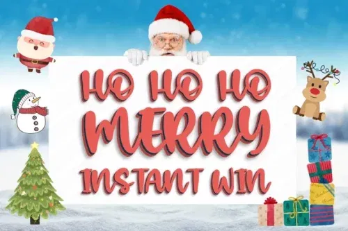 HO HO HO MERRY INSTANT WIN- MAIN END PRIZE 3 WINNERS £100 CASH -AUTO WIN 11/12 