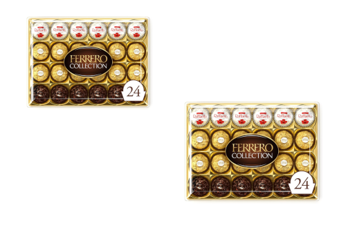 FERRERO COLLECTION PRALINES, CHOCOLATE GIFT, WEDDING GIFTS, CHOCOLATE HAMPER, GIFTS FOR WOMEN AND MEN, COCONUT RAFFAELLO AND DARK CHOCOLATE RONDNOIR, BOX OF 48 (518G) AUTOWIN 09/12