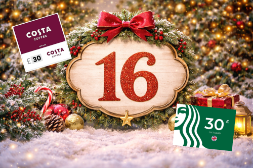 16TH CHRISTMAS ADVENT CALENDAR- WIN £30 COSTA GIFT CARD + FIND THE INSTANT WIN-AUTO WIN 