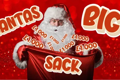 SANTA’S BIG SACK! WIN A INSTANT WIN- 52K WORTH OF INSTANTS + £1K END PRIZE!-AUTO WIN 13/12