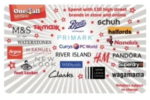 £50 ONE4ALL GIFT CARD-AUTO WIN 21/12