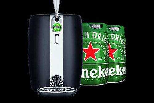 BEERTENDER HEINEKEN STARTER PACK 2X 5L BEER KEGS -AUTO WIN 07/12