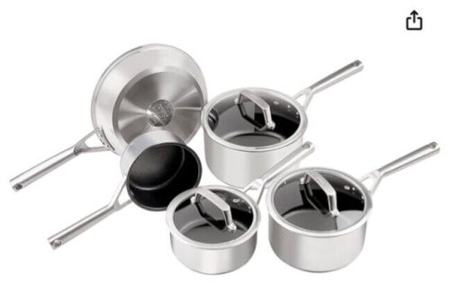 Ninja ZEROSTICK Stainless Steel 5-Piece Pan Set - C65000UK-AUTO WIN 04/12