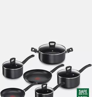 Tefal Enhance Aluminium Non-Stick Frying Pan & Saucepan Set, 6 Piece-AUTO WIN