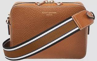 Aspinal of London The Camera Cross Body Bag, Tan-AUTO WIN