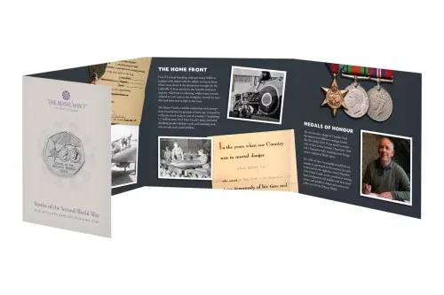 Stories of the Second World War 2025 UK 50p Brilliant Uncirculated Coin AUTOWIN 06/12