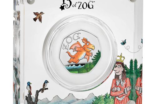Zog 2025 UK 50p Silver Proof Colour Coin-AUTO WIN