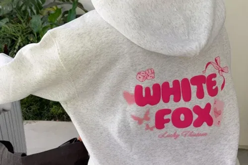 White Fox Lucky Thirteen Stephanie Oversized Hoodie Grey Marle-AUTO WIN 01/01