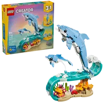LEGO Creator 3-in-1 #31385 Sea Animals: Beautiful Dolphins-AUTO WIN