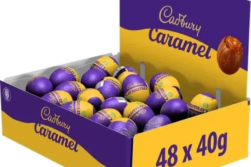 CADBURY CARAMEL CHOCOLATE EGGS 40G (BOX OF 48)-AUTO WIN 29/01