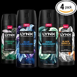 Lynx Find Your Fine Fragrance Bundle 72h Freshness, Odor and Sweat Protection Premium Deodorant Body Spray Enriched with Essential Oil for Men, 5x150ml-AUTO WIN 31/01