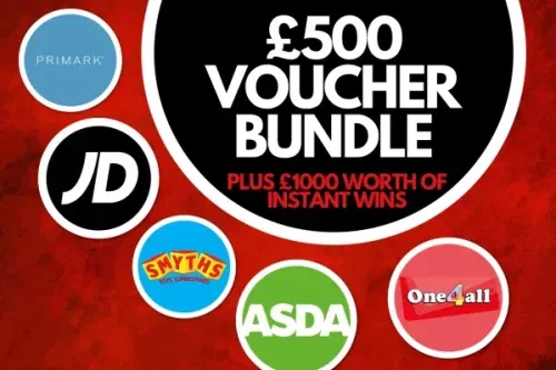 £500 VOUCHER BUNDLE, PLUS £1000 WORTH OF INSTANT WINS! 20/01