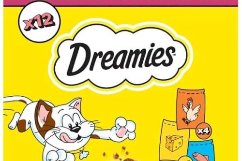 DREAMIES - Cat Treats - 12 x 60g - Multipack Biscuits - Variety Snack Box - 12 Pouches-AUTO WIN 09/01