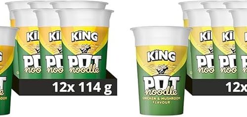 Pot Noodle Chicken & Mushroom King Pot Noodle 12x 114 g (Pack of 2)-AUTO WIN 18/01