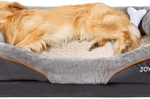 JOYELF XLarge Memory Foam Dog Bed, Orthopedic Dog Bed & Sofa with Removable Washable Cover and Squeaker Toy as Gift-AUTO WIN 10/01