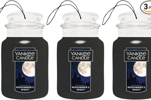 2 WINNERS-Yankee Candle Car Jar Scented Air Freshener | Midsummer’s Night | 3 Count-AUTO WIN