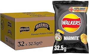 Walkers Marmite Crisps Box, 32.5 g (Case of 32)-AUTO WIN 02/01