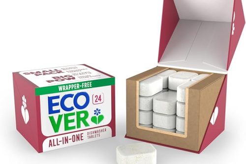 2X Ecover All-in-One Dishwasher Tablets, Contains Salt & Rinse Aid, Power Cleaning, Mandarin and Lemongrass Scent, Pack of 1, 24 Tablets