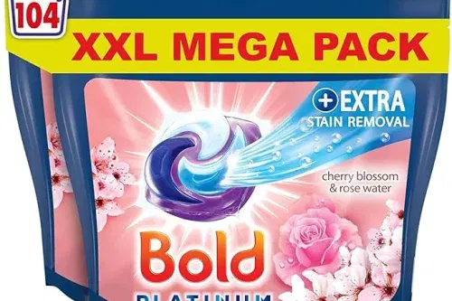 BOLD PLATINUM PODS 104 WASHES (52×2), CHERRY BLOSSOM & ROSE WATER-AUTO WIN  12/01