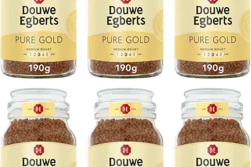 DOUWE EGBERTS PURE GOLD MEDIUM ROAST INSTANT COFFEE 190G (PACK OF 6 JARS, TOTAL 1.14KG)-AUTO WIN 25/01