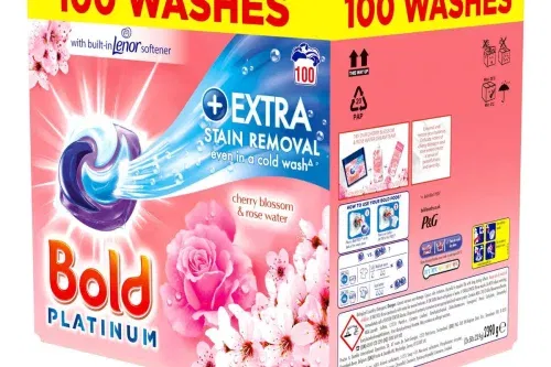 BOLD PLATINUM PODS, LAUNDRY DETERGENT, WASHING LIQUID PODS/CAPSULES, 100 WASHES – CHERRY BLOSSOM & ROSE WATER – EXTRA STAIN REMOVAL EVEN IN A COLD WASH AUTO-WIN 15/01