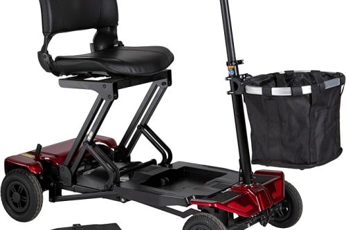 Falcon Auto Folding Mobility Scooter with Remote Control and Lithium Battery - Green Power (10 Miles Removable Lithium Battery) OR £500 CASH ALT -AUTO WIN 28/01