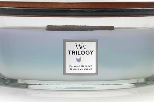 WoodWick Ellipse Trilogy Scented Candle | Calming Retreat | with Crackling Wick | Burn Time: Up to 50 Hours-AUTO WIN