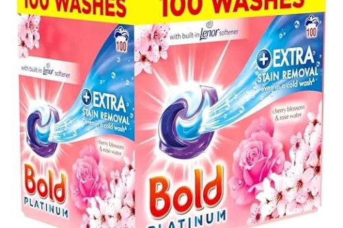 Bold Platinum Pods,100 Washes - Cherry Blossom & Rose Water-AUTO WIN 08/01