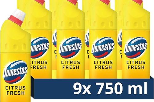 Domestos Citrus Fresh Thick Bleach disinfectant that eliminates 99.99% of bacteria and viruses* unstoppable limescale prevention 9x 750 ml-AUTO WIN 11/01