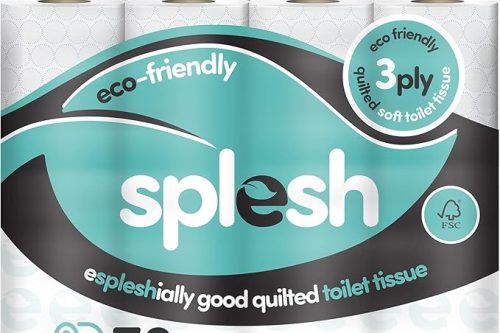 Splesh by Cusheen 3-ply Toilet Roll - Unscented (72 Pack) Soft, Quilted Bulk Toilet Rolls-AUTO WIN 02/01