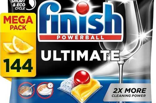 Finish Dishwasher Tablet, Ultimate, 144 Tabs (48 x 3pk)-AUTO WIN 31/01