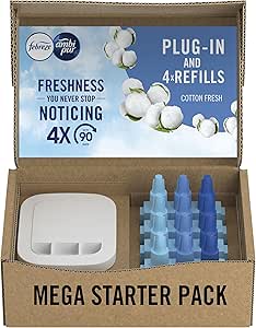 Febreze 3Volution Plug In Air Freshener Starter Kit + 4 Refills, (20mlx4), Odour Fighter-AUTO WIN 31/01