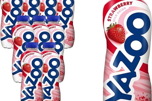 20 YAZOO Strawberry Milkshake Milk Drink, High in Protein & Calcium, 400 ml -AUTO WIN 29/01