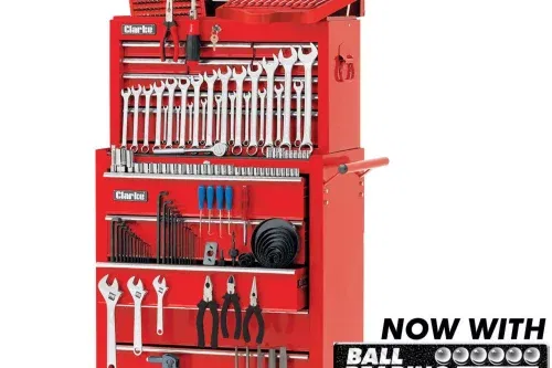 CLARKE CHT624 329 PIECE MECHANICS TOOL CHEST AND TOOLS PACKAGE-AUTO WIN 04/02