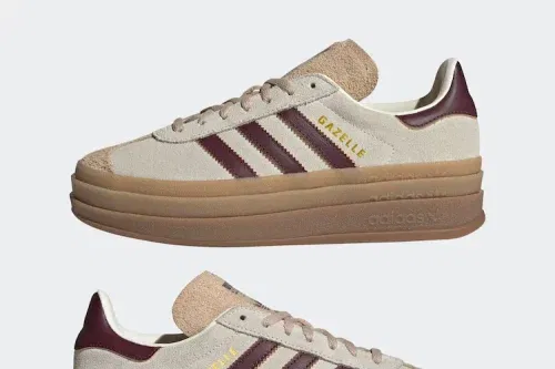 adidas Originals Beige/Red Gazelle Bold W Trainers-AUTO WIN 11/01