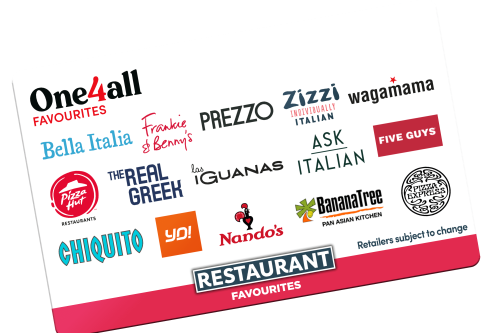 £50 One4all Restaurant Favourites Gift Card -AUTO WIN 15/01