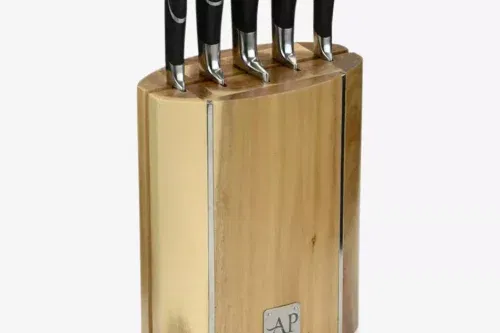 ARTHUR PRICE Branded 6-piece wooden knife block and knives set-AUTO WIN