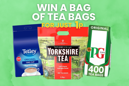 WIN A  BAG OF TEA BAGS FOR JUST 1P-AUTO WIN 30/01