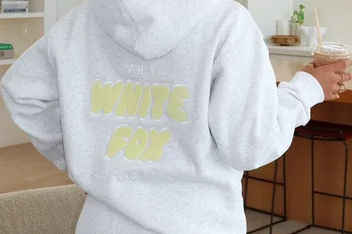 White Fox Vol. 1 Oversized Hoodie Grey Marle-AUTO WIN 15/01