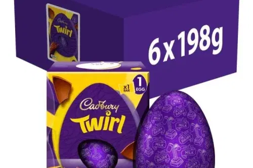 CADBURY TWIRL CHOCOLATE EGG BOX OF 6-AUTO WIN 16/02