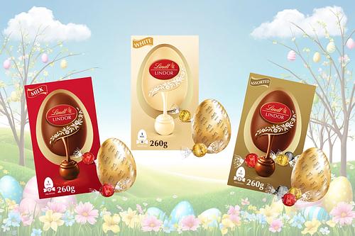 LINDT LINDOR EASTER EGG 260G X 3 -AUTO WIN 07/02