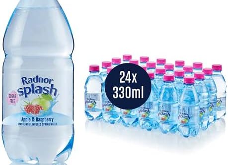 Radnor Splash Sparkling Apple and Raspberry 48 x330ml Sugar Free Flavoured Water Multipack
