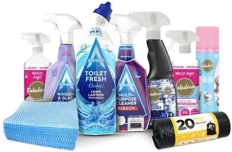 9 PIECE SUNDAY BLITZ CLEANING BUNDLE ALL-IN-ONE HOME CLEANING KIT AUTO WIN 20/02