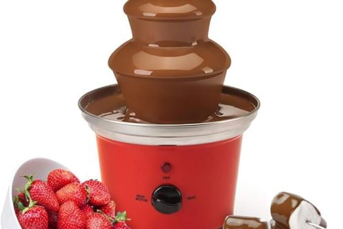 Gourmet Belgian Chocolate Fountain Fondue Large Set | 500ml Capacity Electric 3-Tier Machine with Hot Melting Pot Base | 2 Adjustable Settings and Keep Warm Function-AUTO WIN 05/02