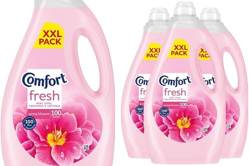 Comfort Spring Blossom Fabric Conditioner 100 Washes 3L Fabric Softener Washing Liquid, Lasting Freshness and Softness with Stay Fresh Technology for 100 Days, 4 Pack-AUTO WIN 08/02