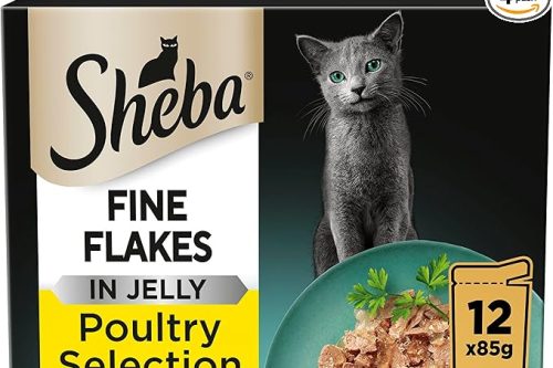 Sheba Fine Flakes in Jelly – Poultry Collection – Wet Cat Food Pouches for Adult Cats – 48 x 85 g Pack-AUTO WIN 07/02