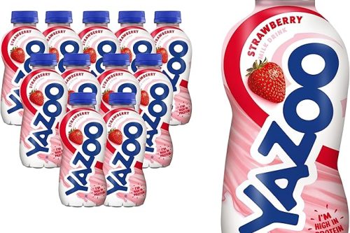 2X YAZOO Strawberry Milkshake Milk Drink, High in Protein & Calcium, 300 ml (Pack of 12)-AUTO WIN 17/02