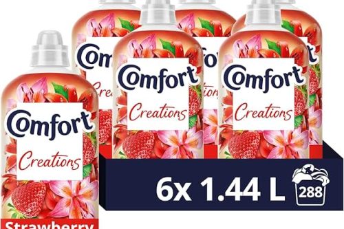 Comfort Creations Strawberry & Lily Fabric Conditioner with Stay Fresh technology for 100 days of freshness + fragrance* 6x 1.44 L (288 washes)-AUTO WIN 25/02