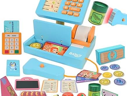 Bluey Cash Register – 32 Piece Pretend Play Checkout Toy with Sounds-AUTO WIN 26/02